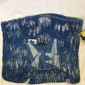 Charlie Paige Hand Tie Dye Dress Robe sz S/M NWT